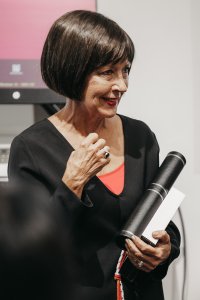 Patricia Moore at the Festival of Design4Health, July 2022. 